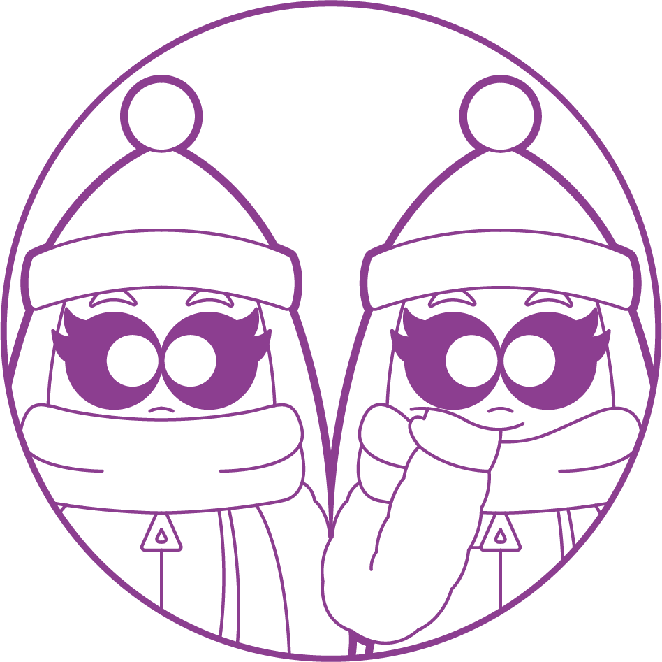 logo de twins studio violet